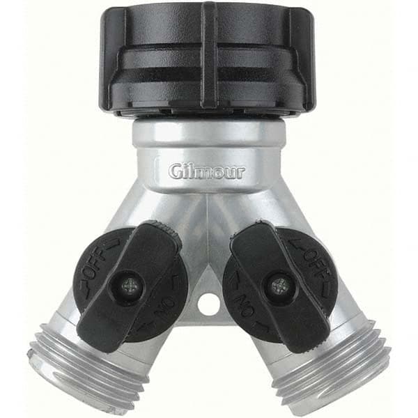 Gilmour - Garden Hose Fittings & Repair Kits Type: Shut-Off Valve Connector Type: Male; Female - Strong Tooling