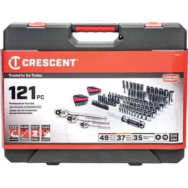 Crescent - Combination Hand Tool Sets Tool Type: Mechanic's Tool Set Number of Pieces: 121 - Strong Tooling