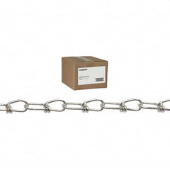 Campbell - Weldless Chain; Type: Double Loop Chain ; Load Capacity (Lb.): 365 ; Trade Size: #4/0 ; Chain Diameter (Decimal Inch): 0.1563 ; Finish/Coating: High Gloss ; PSC Code: 4010 - Exact Industrial Supply