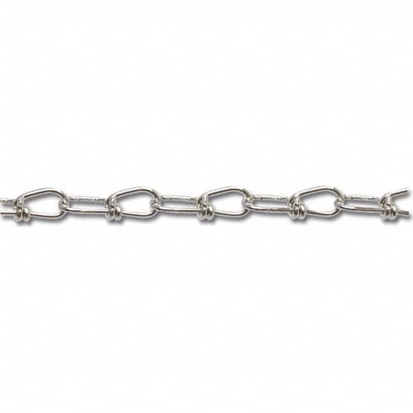 Campbell - Weldless Chain; Type: Double Loop Chain ; Load Capacity (Lb.): 255 ; Trade Size: #2/0 ; Chain Diameter (Decimal Inch): 0.1400 ; Finish/Coating: Zinc Plated ; PSC Code: 4010 - Exact Industrial Supply