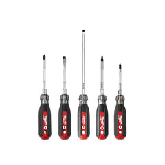 Screwdriver Set: 5 Pc, Phillips, Slotted & Square Includes #1 x 3 Phillips, #2 x 4″ Phillips, #2 x 4″ Square, 1/4 x 4 Slotted, 3/16 x 6″ Slotted