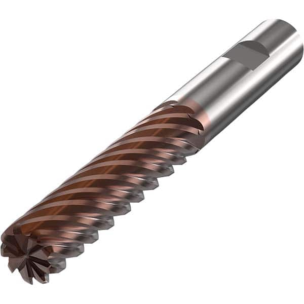 Seco - 20mm Diam 9 Flute Solid Carbide 1mm Corner Radius End Mill - Strong Tooling