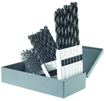 29 Pc. HSS Black Oxide Range 1/16-1/2 x 64Ths-Taper Length Drill Set-Metal Index - Strong Tooling