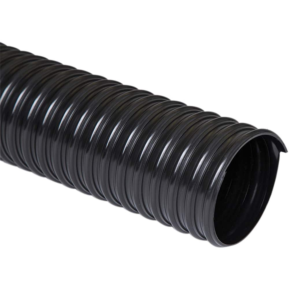 Duct Hose: Urethane, 2-1/2″ ID, 29 Hg Vac Rating, 32 psi 25' Long, -65 to 200 ° F, Black