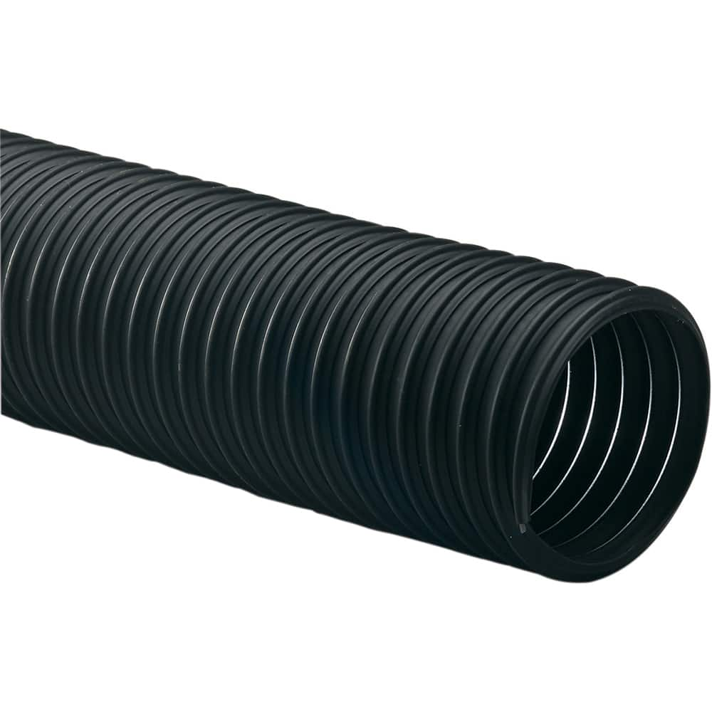 Duct Hose: Thermoplastic Rubber, 9″ ID, 4 psi 50' Long, -60 to 275 ° F, Black