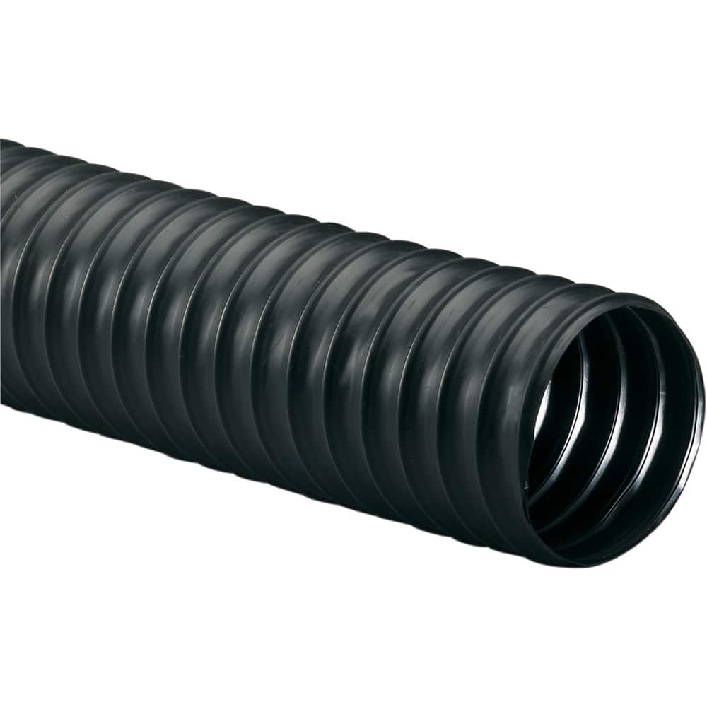 Duct Hose: Thermoplastic Rubber & Polyester, 2-1/2″ ID, 50 psi 50' Long, -40 to 285 ° F, Black