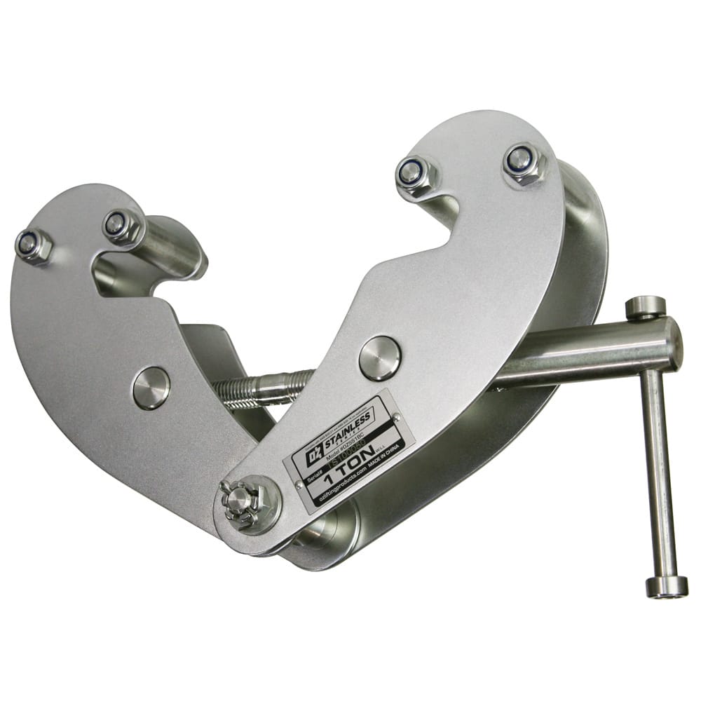 OZ Lifting Products - Beam Clamps & C-Clamps Type: Beam Clamp Maximum Flange Thickness: 0.9400 (Decimal Inch) - Strong Tooling