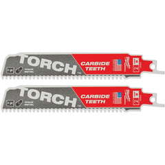 Milwaukee Tool - Reciprocating Saw Blades Blade Material: Carbide Blade Length (Inch): 6 - Strong Tooling