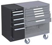 185 Brown 5-Drawer Hang-On Cabinet w/ball bearing Drawer slides - For Use With 273, 275 or 277 - Strong Tooling