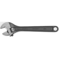 Wright Tool & Forge - Adjustable Wrenches; Wrench Type: Adjustable ; Wrench Size (Inch): 8.0000 ; Jaw Capacity (Inch): 1-3/16 ; Material: Steel ; Finish/Coating: Black Industrial ; Overall Length (Inch): 8 - Exact Industrial Supply