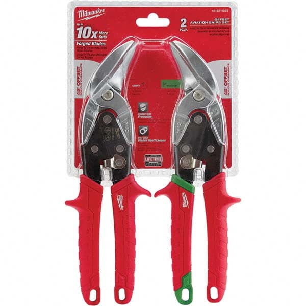 Milwaukee Tool - Snip & Shear Sets Type: Aviation Snip Set Pattern: Left; Right - Strong Tooling