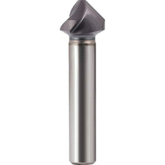 SpyroTec 7/8″ Head Diam, 0.23″ Cut Diam, 1/2″ Shank Diam, 3 Flute 82° Cobalt Countersink TiAlN Finish, 2-3/4″ OAL, Single End, 1/2″ Cylindrical Shank, Right Hand Cut