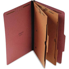 UNIVERSAL - File Folders, Expansion Folders & Hanging Files Folder/File Type: Classification Folders with Tob Tab Fastener Color: Red - Strong Tooling