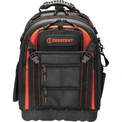 Crescent - 38 Pocket, Polyester, Black/Orange Backpack Tool Bag - Strong Tooling