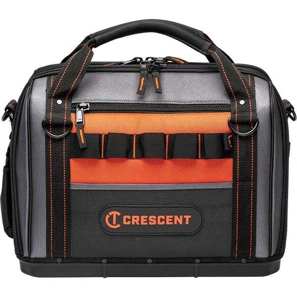 Crescent - 32 Pocket, Polyester, Black/Orange Closed Top Tool Bag - Strong Tooling