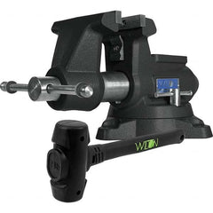 Wilton - 5-1/2" Jaw Width x 6" Jaw Opening, 3-5/8" Throat Depth, Bench & Pipe Combination Vise - Strong Tooling