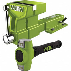 Wilton - 5" Jaw Width x 6" Jaw Opening, 4-1/2" Throat Depth, Bench & Pipe Combination Vise - Strong Tooling