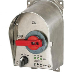 Cam & Disconnect Switches; Enclosure Type: Enclosed; Fused: Non-Fused; Horsepower: 1 - 50; Number of Phases: 3; Amperage: 30 A; Contact Form: 3PST; Voltage: 600 V ac; Horsepower at 1 Phase: 1 @ 200-208 V; Horsepower at 3 Phase: 100 @ 600 V; Number of Pole