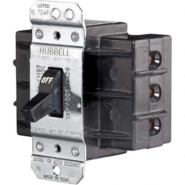 Cam & Disconnect Switches; Enclosure Type: Open; Fused: Non-Fused; Horsepower: 10 - 30; Number of Phases: 3; Amperage: 60 A; Contact Form: 3PST; Voltage: 600 V ac; Horsepower at 1 Phase: 2 @ 230 V; Horsepower at 3 Phase: 60 @ 600 V; Number of Poles: 3; Nu