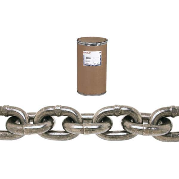 Campbell - Welded Chain; Chain Grade: 43 ; Trade Size: 5/8 ; Load Capacity (Lb.): 15800.000 ; Finish/Coating: Galvanized ; Type: Welded ; Length (Feet): 150 - Exact Industrial Supply