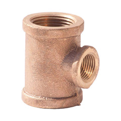 Brass Pipe Reducer: 2 x 2 x 1/2″ Fitting, FNPT x FNPT x FNPT, Class 125, Lead Free 125 psi, Brass