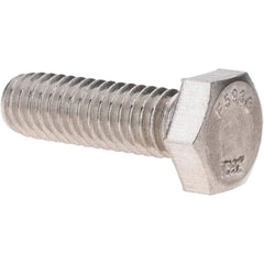 Hex Head Cap Screw: 5/16-18 x 1″, Grade A-286 Stainless Steel, Plain Finish Fully Threaded, ASME B18.2.1