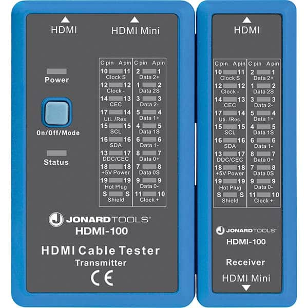 Jonard Tools - Cable Testers Cable Type: HDMI; Mini HDMI Display Type: No Screen - Strong Tooling