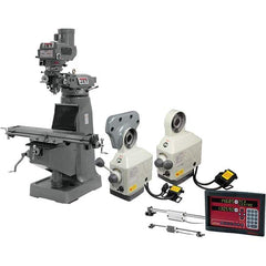 Jet - Knee Milling Machines Spindle Speed Control: Variable Speed Pulley Table Length (Inch): 49 - Strong Tooling