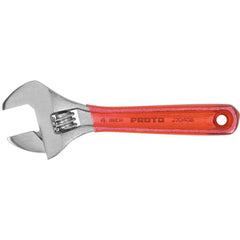 Proto - Adjustable Wrenches; Wrench Type: Adjustable ; Wrench Size (Inch): 4 ; Jaw Capacity (Inch): 1/2 ; Material: Steel ; Finish/Coating: Satin ; ANSI Spec: B107.8m - Exact Industrial Supply