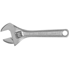 Proto - Adjustable Wrenches; Wrench Type: Adjustable ; Wrench Size (Inch): 4 ; Jaw Capacity (Inch): 1/2 ; Material: Steel ; Finish/Coating: Chrome ; ANSI Spec: B107.8m - Exact Industrial Supply