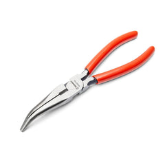 Bent Nose Pliers; Jaw Texture: Serrated; Overall Length (Inch): 10.65; Jaw Length: 2.755 in; Jaw Width: 0.787 in; Jaw Bend: 1; Handle Type: Dipped; Maximum Jaw Opening: 1.97 in; Jaw Length (mm): 2.755 in; Side Cutter: Yes; Jaw Length (Inch): 2.755 in; Jaw