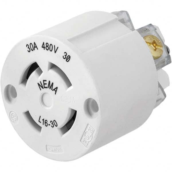 Hubbell Wiring Device-Kellems - 3-Phase Delta 480 VAC 30A NEMA L16-30R Industrial Twist Lock Connector - Strong Tooling