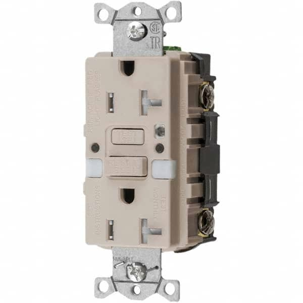 Hubbell Wiring Device-Kellems - GFCI Receptacles Grade: Commercial Color: Light Almond - Strong Tooling