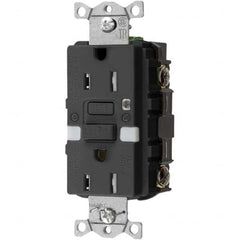 Hubbell Wiring Device-Kellems - GFCI Receptacles Grade: Commercial Color: Black - Strong Tooling