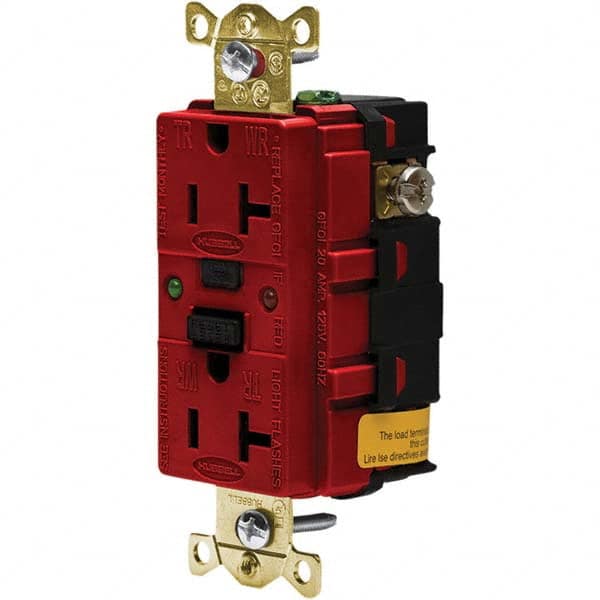 Hubbell Wiring Device-Kellems - GFCI Receptacles Grade: Industrial Color: Red - Strong Tooling