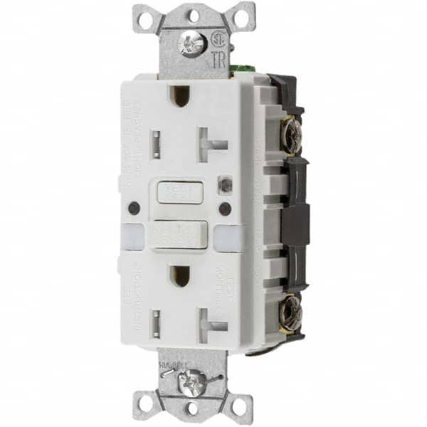 Hubbell Wiring Device-Kellems - GFCI Receptacles Grade: Commercial Color: White - Strong Tooling