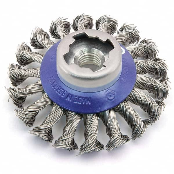 Osborn - 4-1/2" OD, 5/8-11 Arbor Hole, Knotted Steel Wheel Brush - Strong Tooling