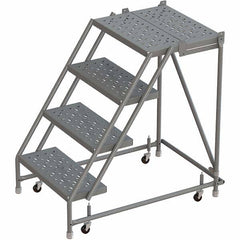 TRI-ARC - Rolling & Wall Mounted Ladders & Platforms Type: Rolling Warehouse Ladder Style: Rolling Platform Ladder - Strong Tooling