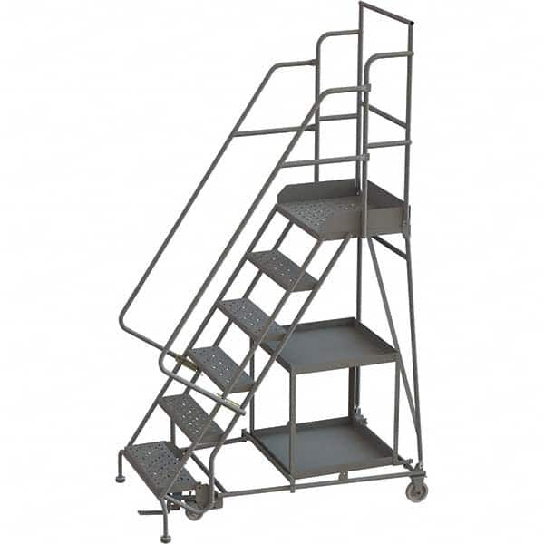 TRI-ARC - Rolling & Wall Mounted Ladders & Platforms Type: Stock-Picking Ladder Style: Rolling Safety Stock Picking Ladder - Strong Tooling