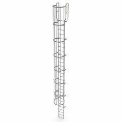 TRI-ARC - Rolling & Wall Mounted Ladders & Platforms Type: Fixed Ladder Style: Safety Cage - Strong Tooling