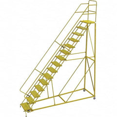 TRI-ARC - Rolling & Wall Mounted Ladders & Platforms Type: Stairway Slope Ladder Style: Forward Descent 50 Degree Incline - Strong Tooling