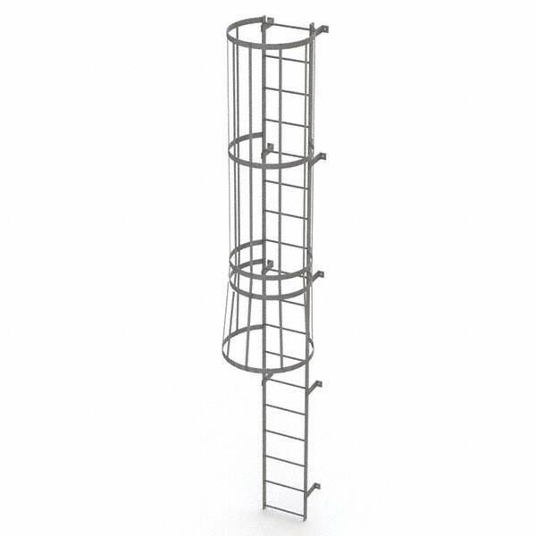 TRI-ARC - Rolling & Wall Mounted Ladders & Platforms Type: Fixed Ladder Style: Safety Cage - Strong Tooling