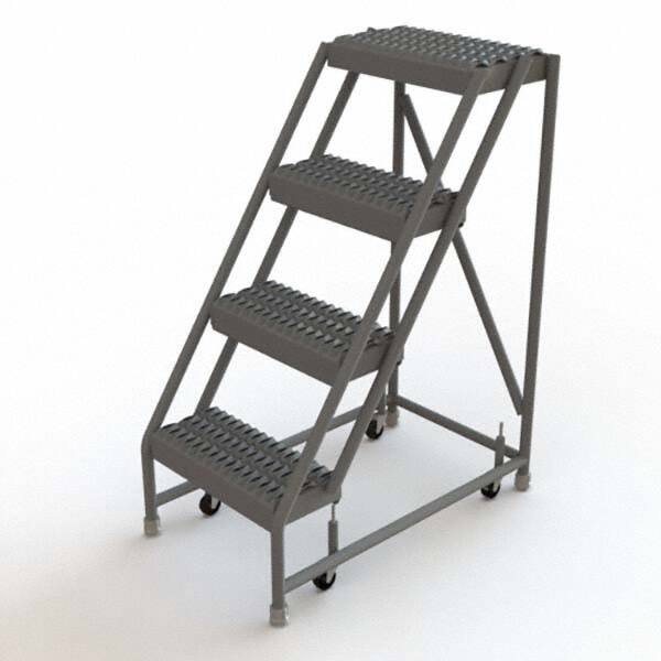 TRI-ARC - Rolling & Wall Mounted Ladders & Platforms Type: Rolling Warehouse Ladder Style: Rolling Platform Ladder - Strong Tooling