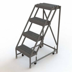 TRI-ARC - Rolling & Wall Mounted Ladders & Platforms Type: Rolling Warehouse Ladder Style: Rolling Platform Ladder - Strong Tooling