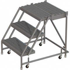 TRI-ARC - Rolling & Wall Mounted Ladders & Platforms Type: Rolling Warehouse Ladder Style: Rolling Platform Ladder - Strong Tooling