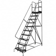 TRI-ARC - Rolling & Wall Mounted Ladders & Platforms Type: Rolling Warehouse Ladder Style: Rolling Platform Ladder - Strong Tooling