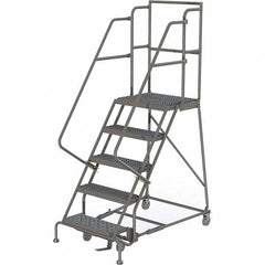 TRI-ARC - Rolling & Wall Mounted Ladders & Platforms Type: Rolling Warehouse Ladder Style: Rolling Platform Ladder - Strong Tooling