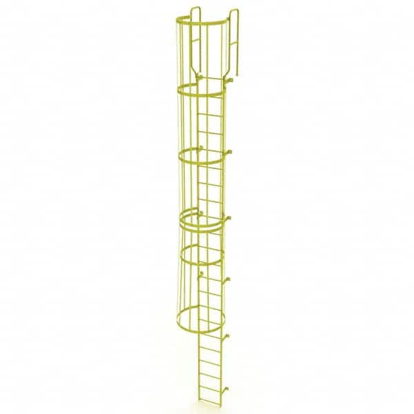 TRI-ARC - Rolling & Wall Mounted Ladders & Platforms Type: Fixed Ladder Style: Safety Cage - Strong Tooling