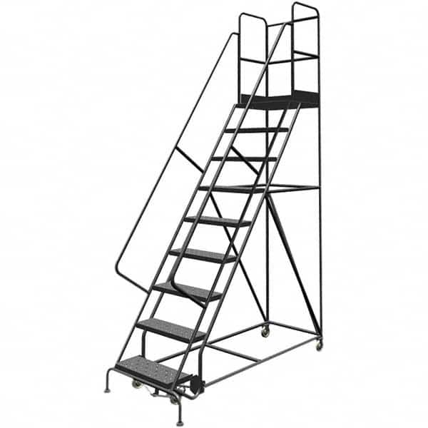 TRI-ARC - Rolling & Wall Mounted Ladders & Platforms Type: Rolling Warehouse Ladder Style: Rolling Platform Ladder - Strong Tooling