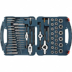 Bosch - Tap & Die Sets Minimum Tap Thread Size (Inch): 6-32 Maximum Tap Thread Size (Inch): 1/4-18 - Strong Tooling